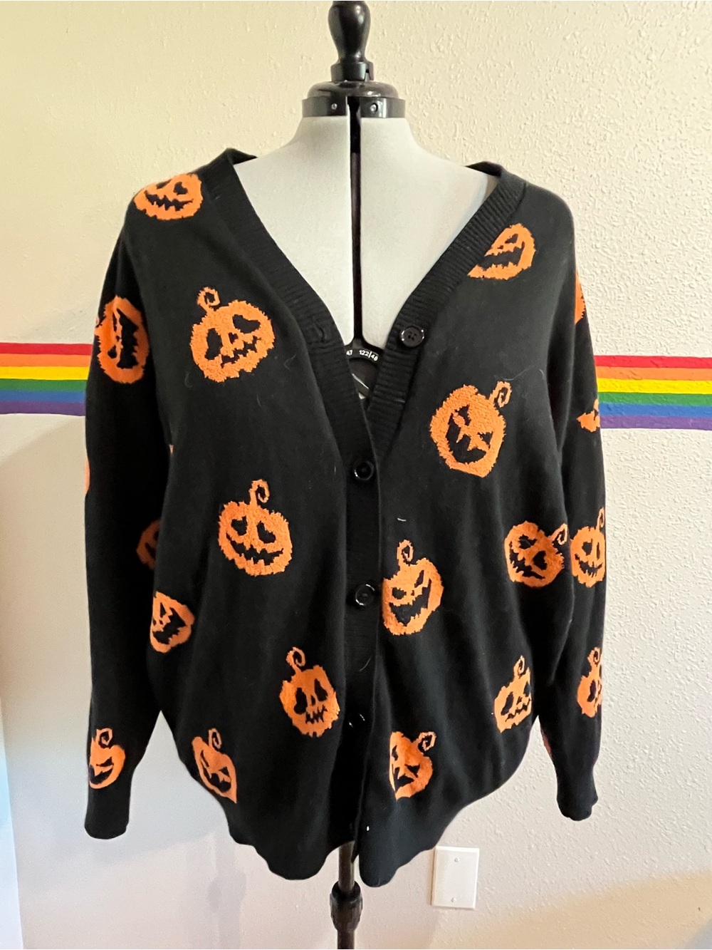 Hot topic Pumpkin Cardigan Sweater